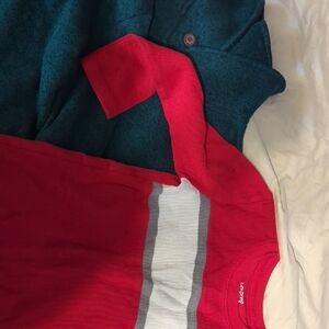 Cat & Jack Red and Gray Kids Sweater 2 Sweater Bundle